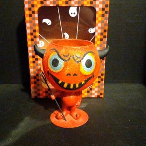 COPY - Department 56 Rare Glitter Devil With Pitch Fork